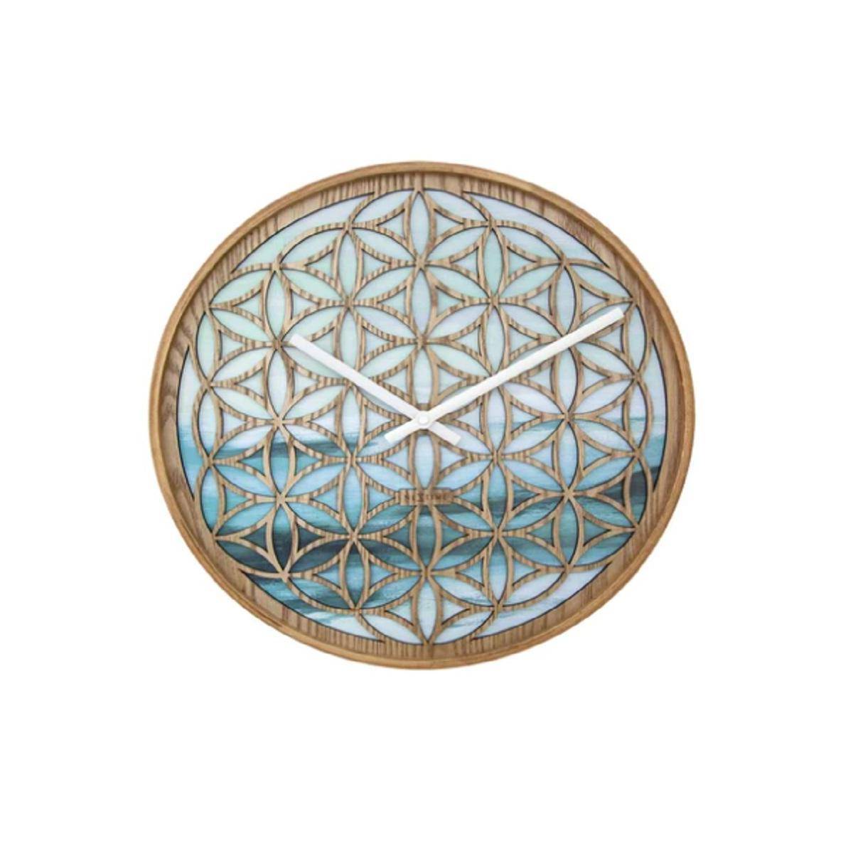 3306 - Wanduhr "Concord", Lautlos, Grün, Holz, 40 cm