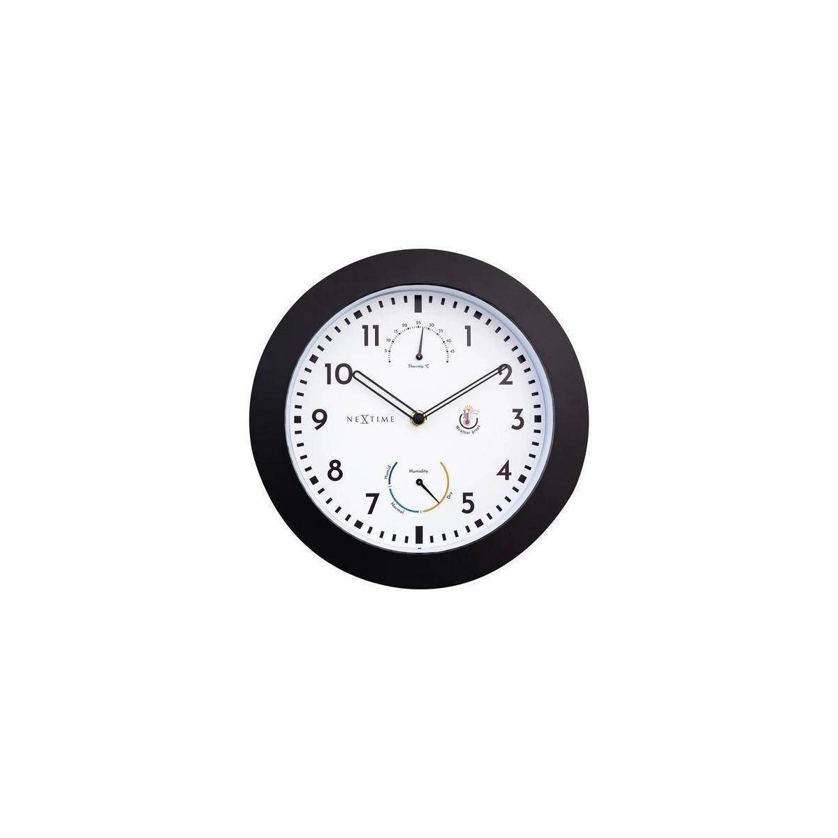 "Daisy" - Wanduhr, Ø 25,5 cm, schwarz