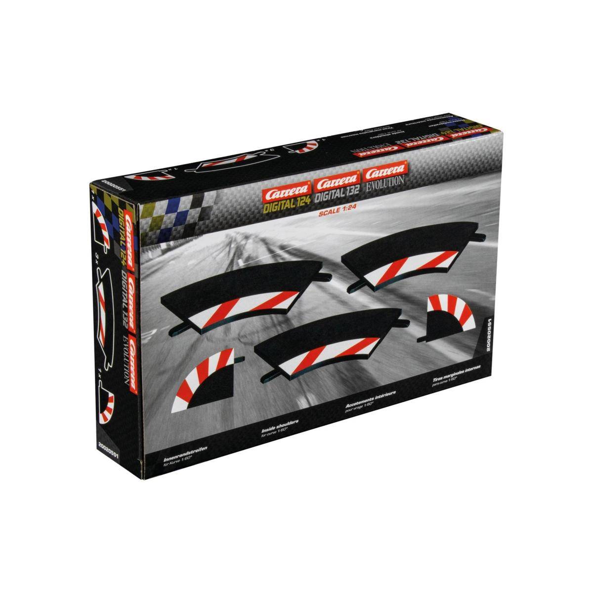 Innenrandstreifen für 3 Kurven 1/60o, 2 Endstücke, DIGITAL 124, ab 10 J.