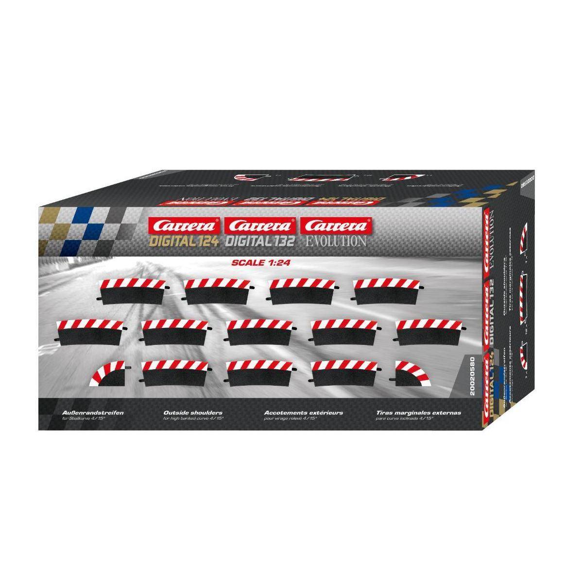 Aussenrandstreifen für Steilkurve 4/15o (12), Endstücke (2), ab 6 Jahren