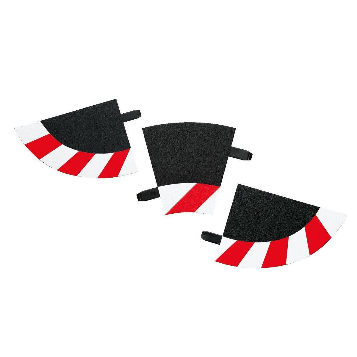 20020590 - CARRERA DIGITAL 124 Innenrandstreifen für Kurve 1/30o (6), Endstücke (2)