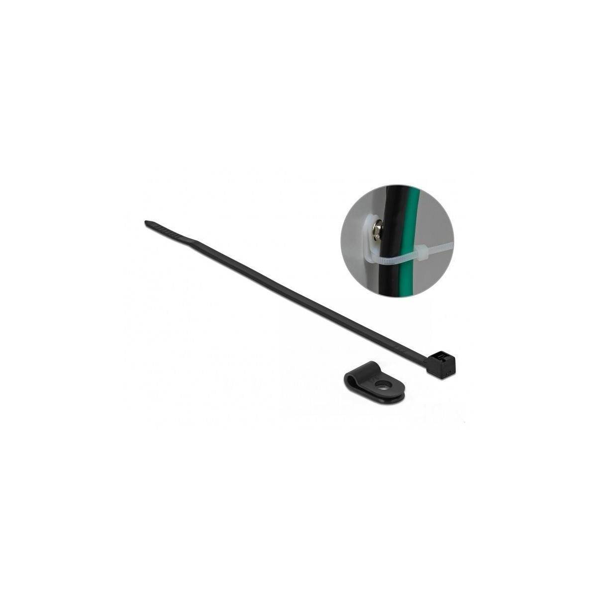 Befestigungsschelle 3,2 mm mit Kabelbinder L 100 x B 2,5 schwarz