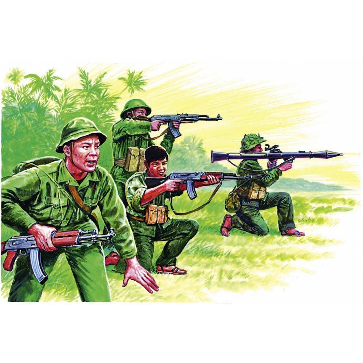 510006079 - Modellbausatz,1:72 Vietnamkrieg - Vietn.Armee/Vietcong