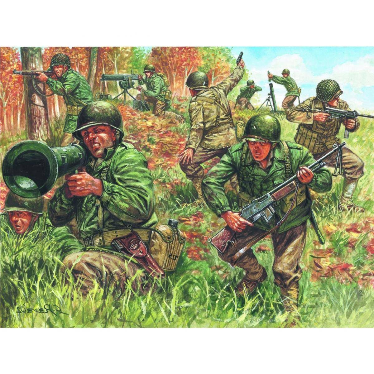 510006046 - Modellbausatz,1:72 WWII Amerikanische Infanterie