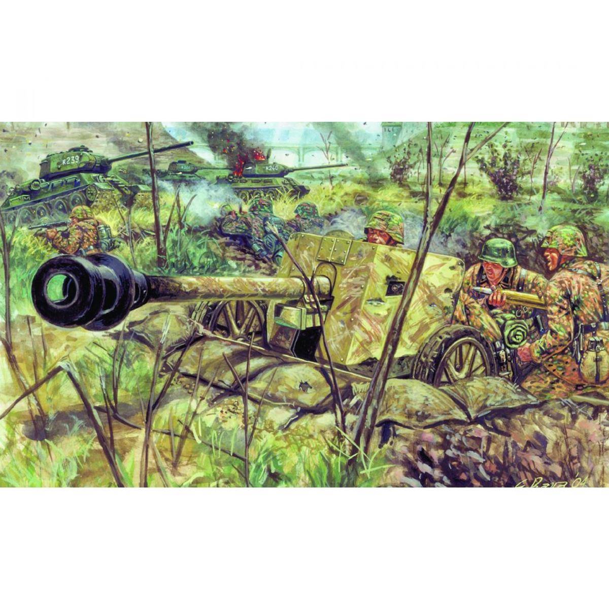 510106096 - Modellbausatz,1:72 WWII Dt. Panzerabwehrkanone Pak 40