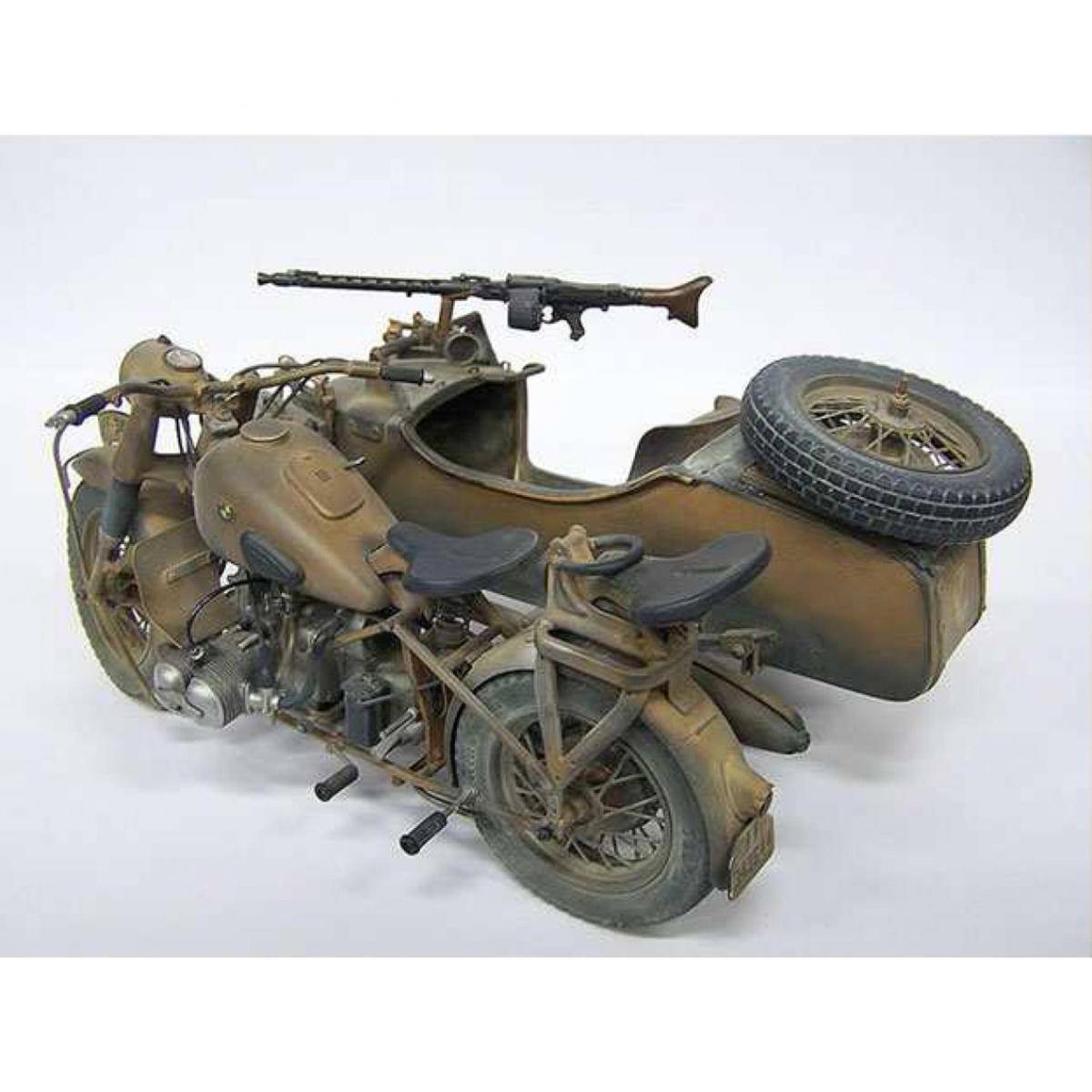 510007403 - Modellbausatz,1:9 Deut.Militärmotorrad mit Seitenwagen
