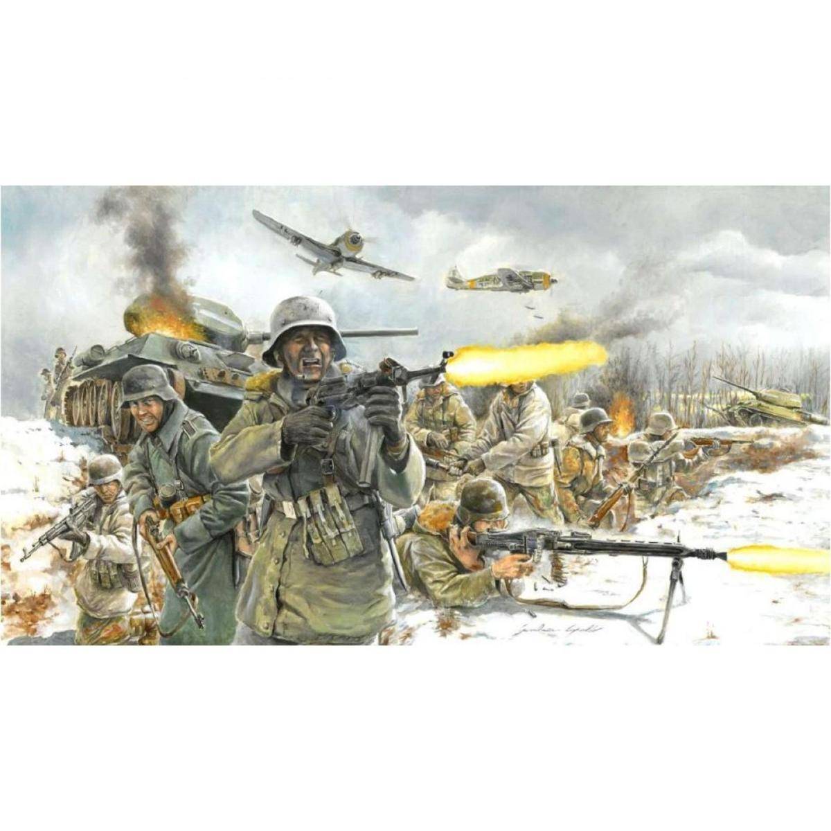 6151 - Modellbausatz,1:72 Fig.-Set Deut. Infanterie (Winter)