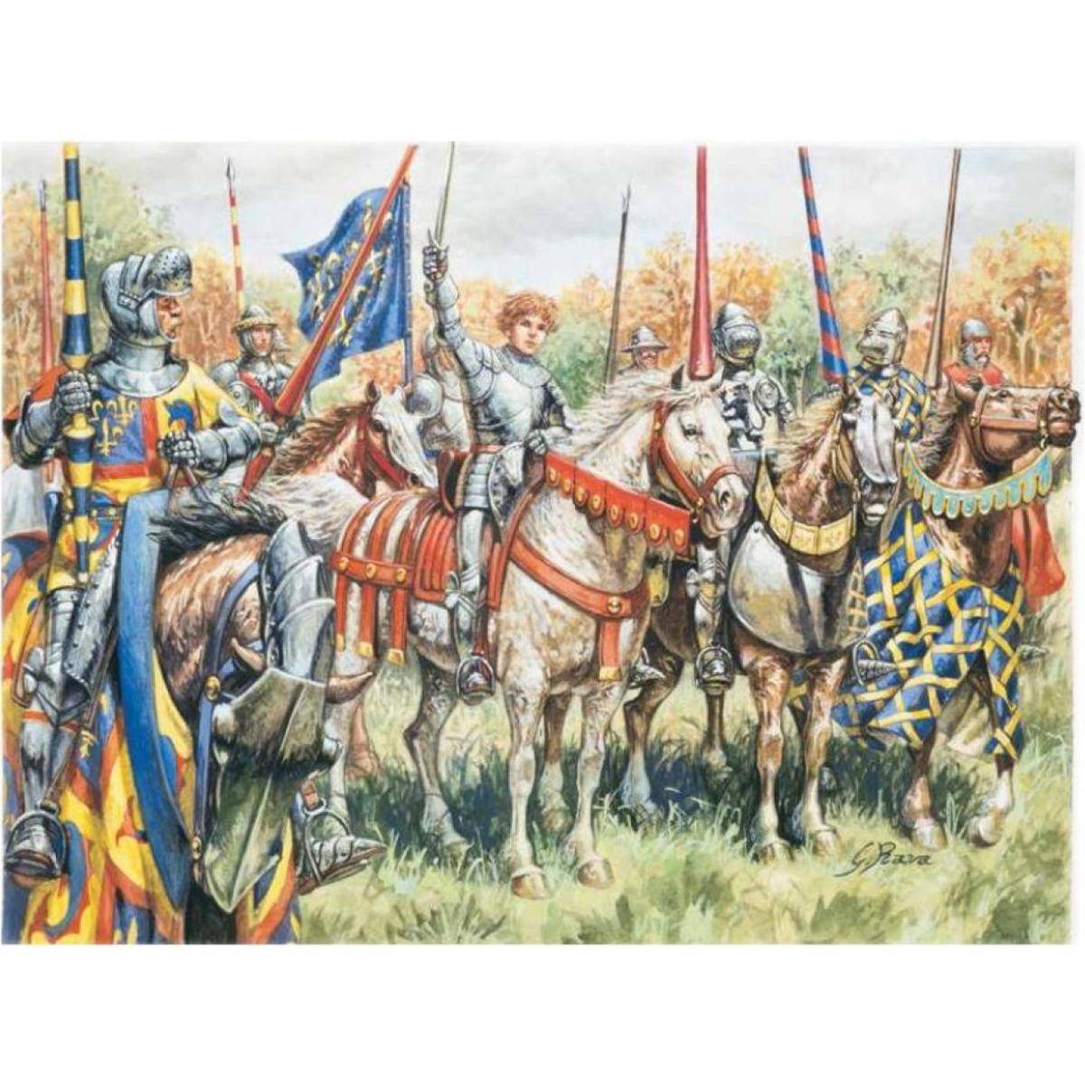 510006026 - Modellbausatz,1:72 Franz. Krieger (100jähriger Krieg)