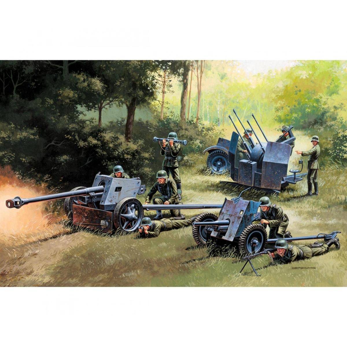 7026 - Modellbausatz,1:72 German Guns Set: PAK35-PAK40-FLAK38
