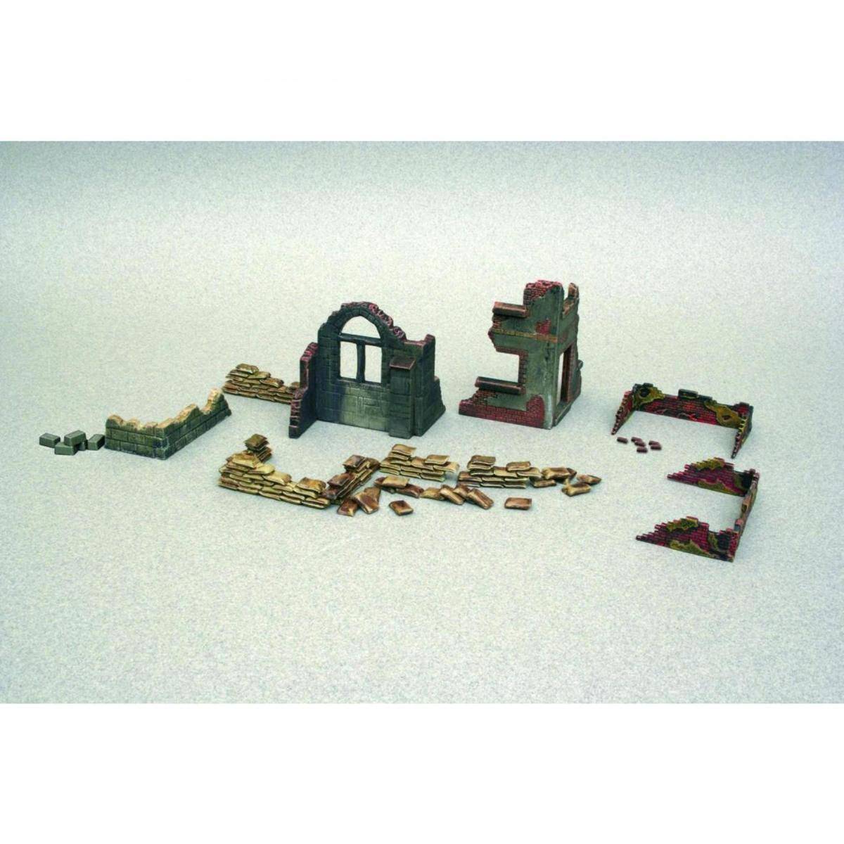 6087 - Modellbausatz,1:72 Mauern und Ruinen mit Zubehör