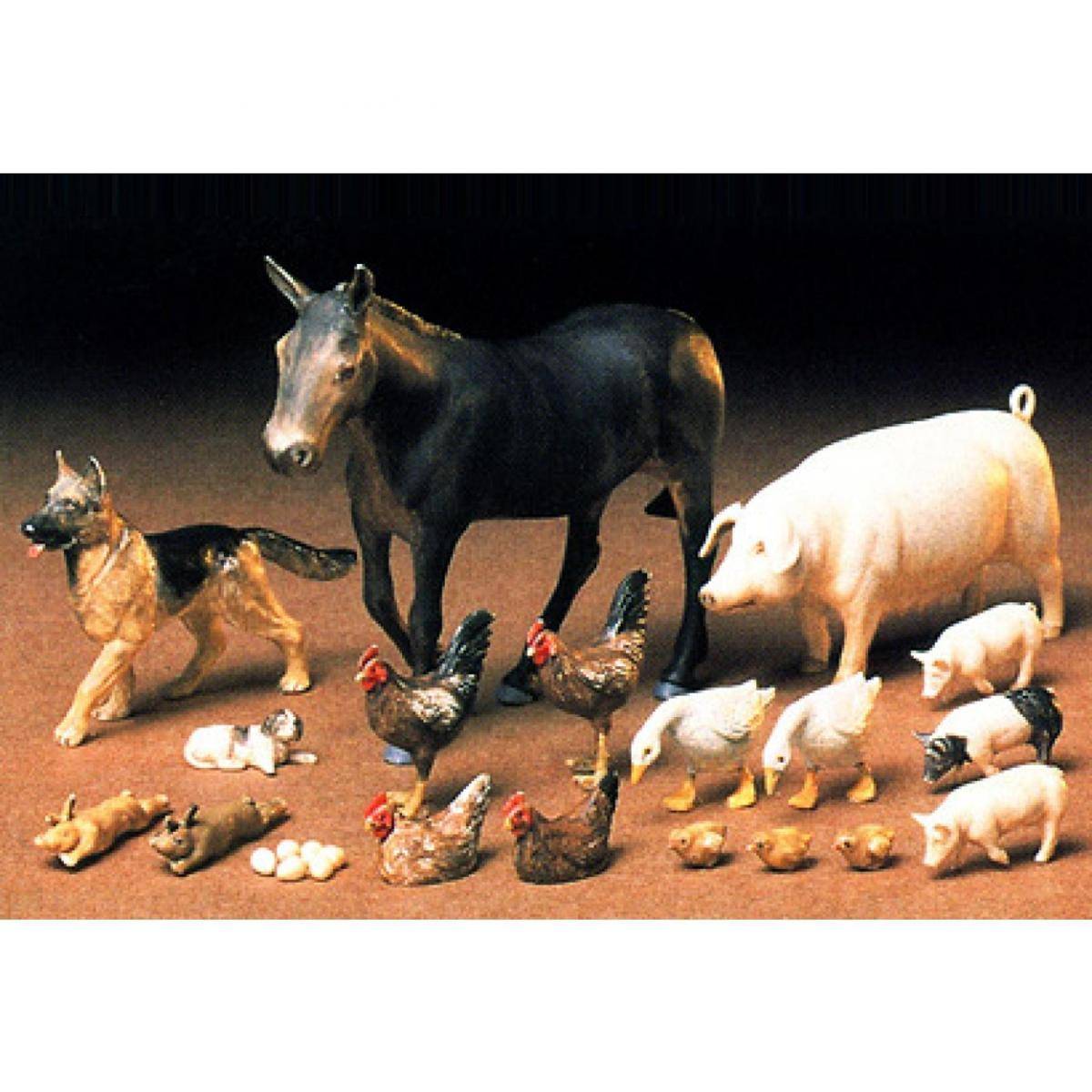 Modellbausatz,1:35 Diorama-Set Haustiere (18)