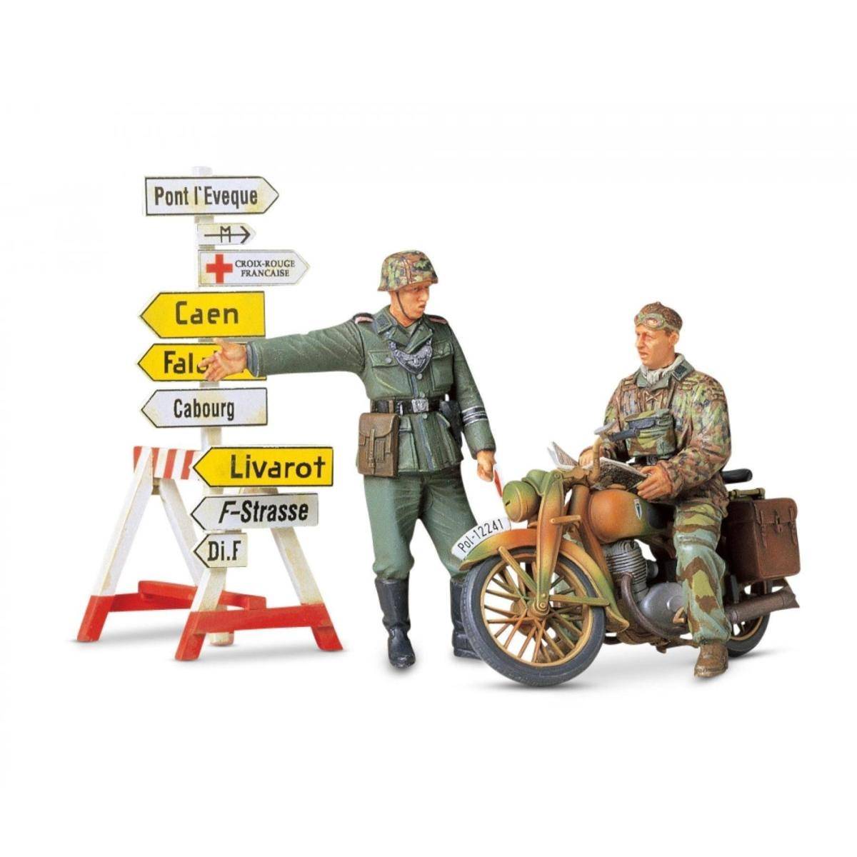 35241 - Modellbausatz,1:35 Diorama-Set Motorrad mit Wegweiser (2)