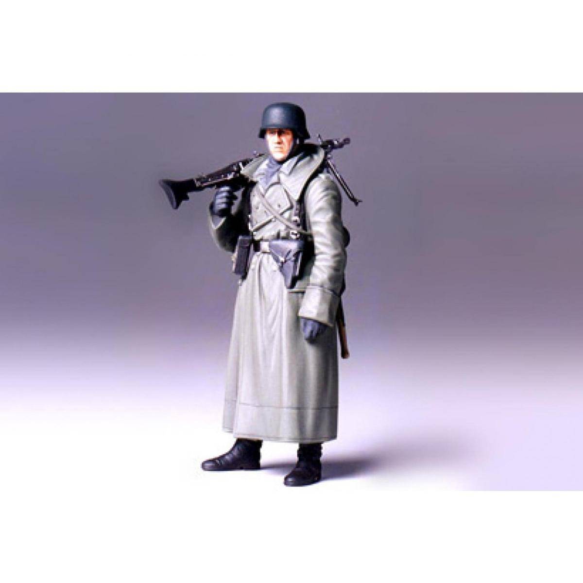 36306 - Modellbausatz,1:16 Figur Dt.Soldat m.Mantel u.MG