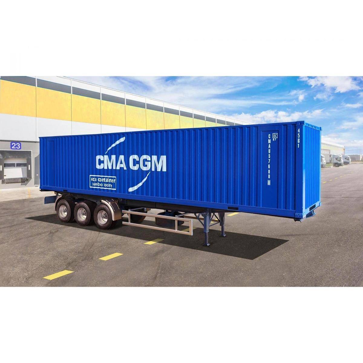 3951 - Modellbausatz,1:24 Container Auflieger 40Ft