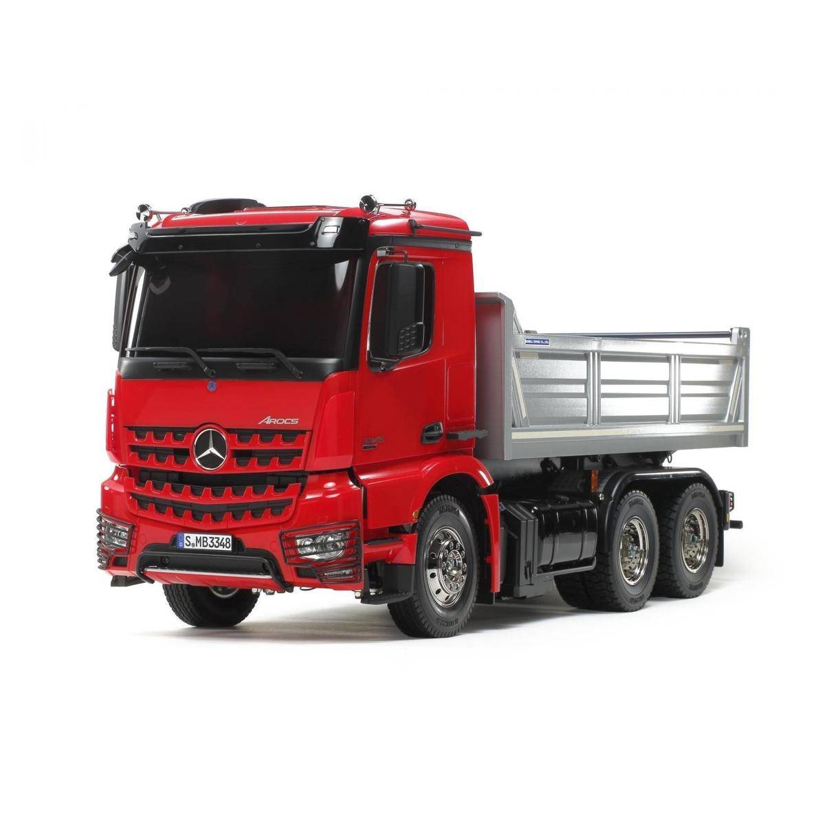 56361 - RC Car,1:14 RC MB Arocs 3348 Rot/Silber Kipper