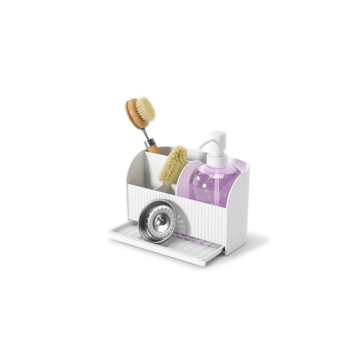 1019722-660 - Sling Spülbecken Caddy mit Seifenspender, weiß