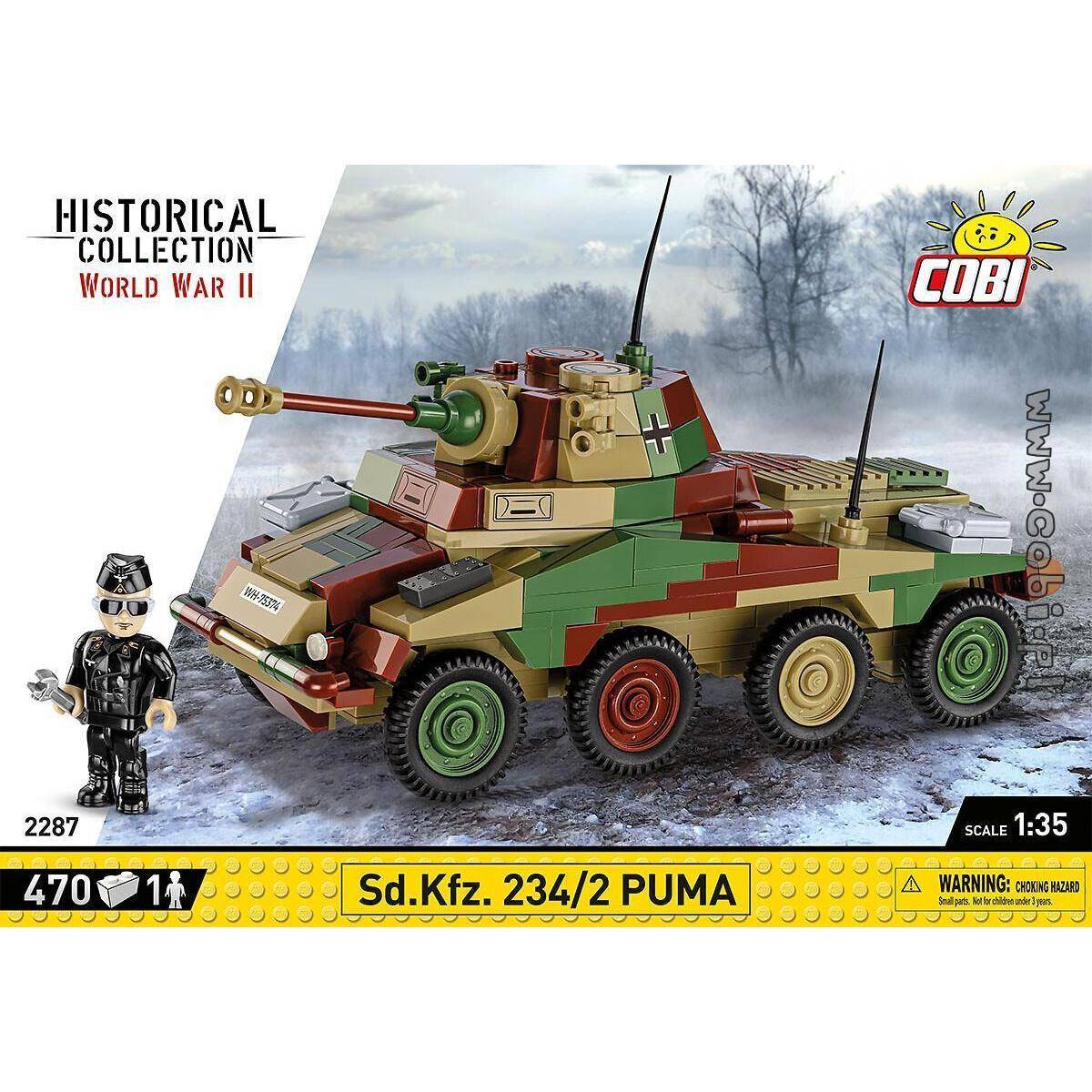 COBI-2287 - 470 PCS HC WWII /2287/ SD.KFZ 234/2 PUMA
