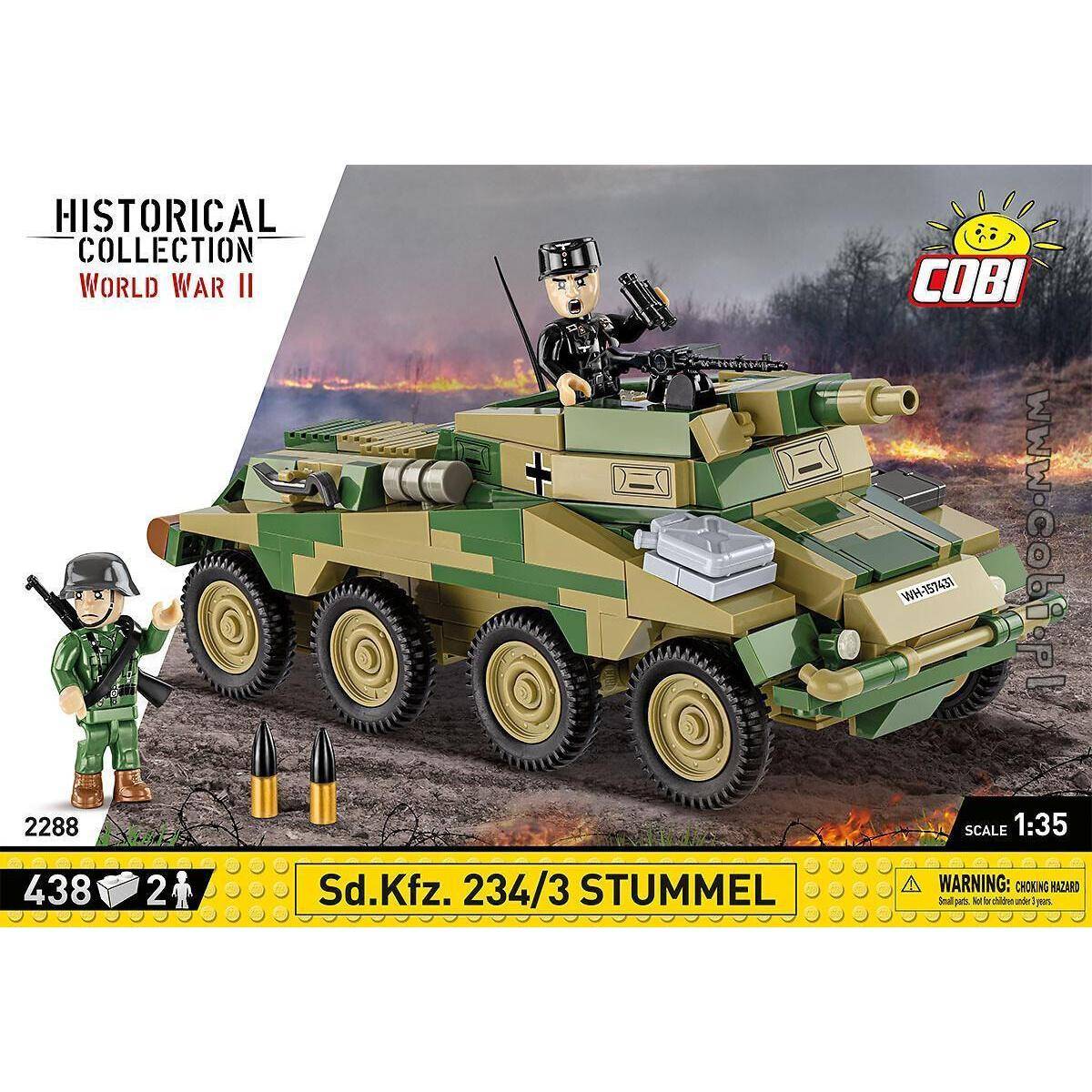 COBI-2288 - 438 PCS HC WWII /2288/ SD.KFZ 234/3 STUMMEL