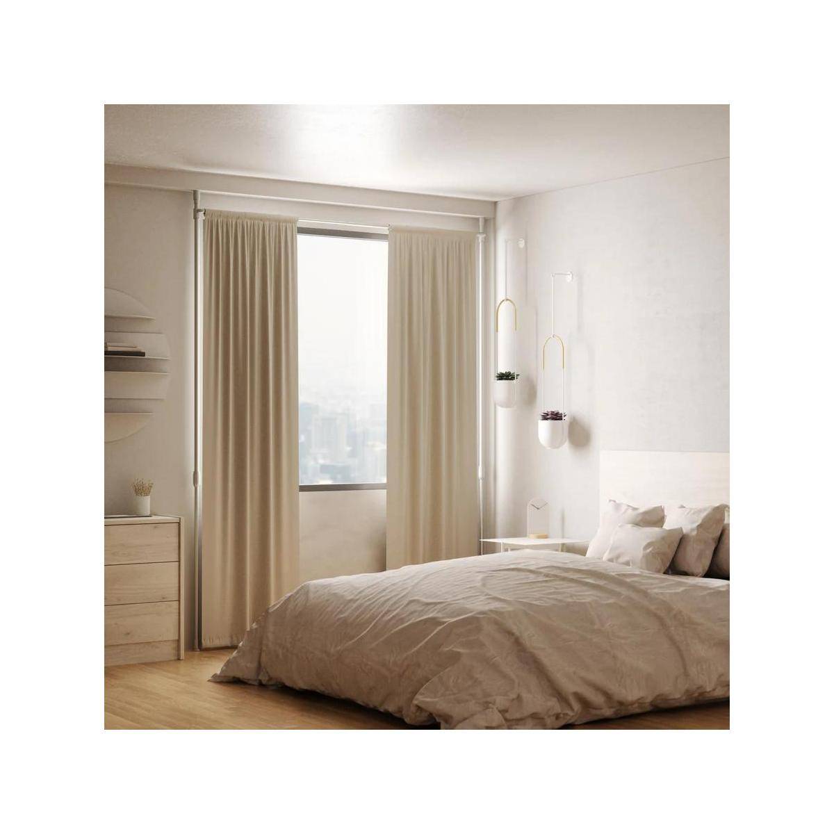 1012718-765 - Anywhere Vorhangstange & Raumteiler, Nickel, 91-167 cm