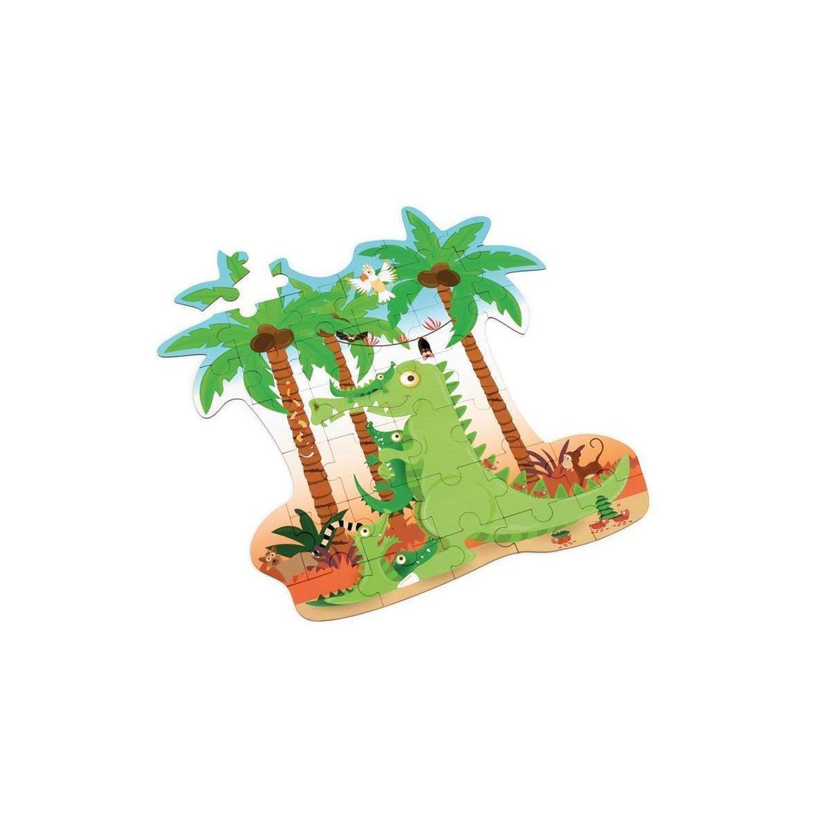 Konturpuzzle Krokodil 36 Teile