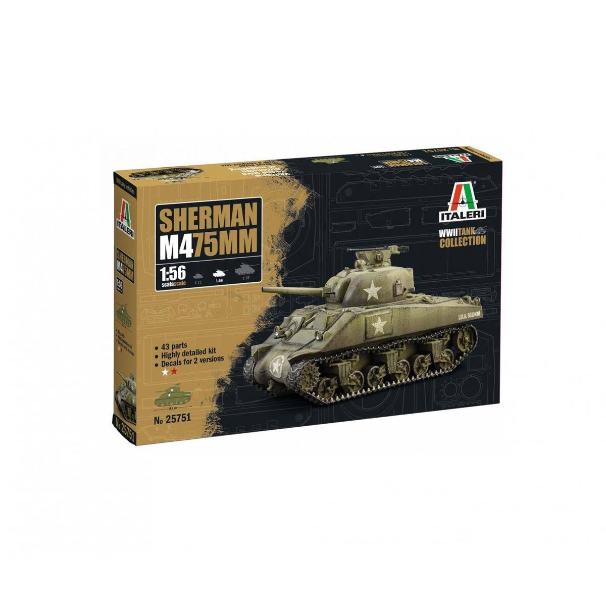 25751 - 1:56 US M4 Sherman (75 mm)