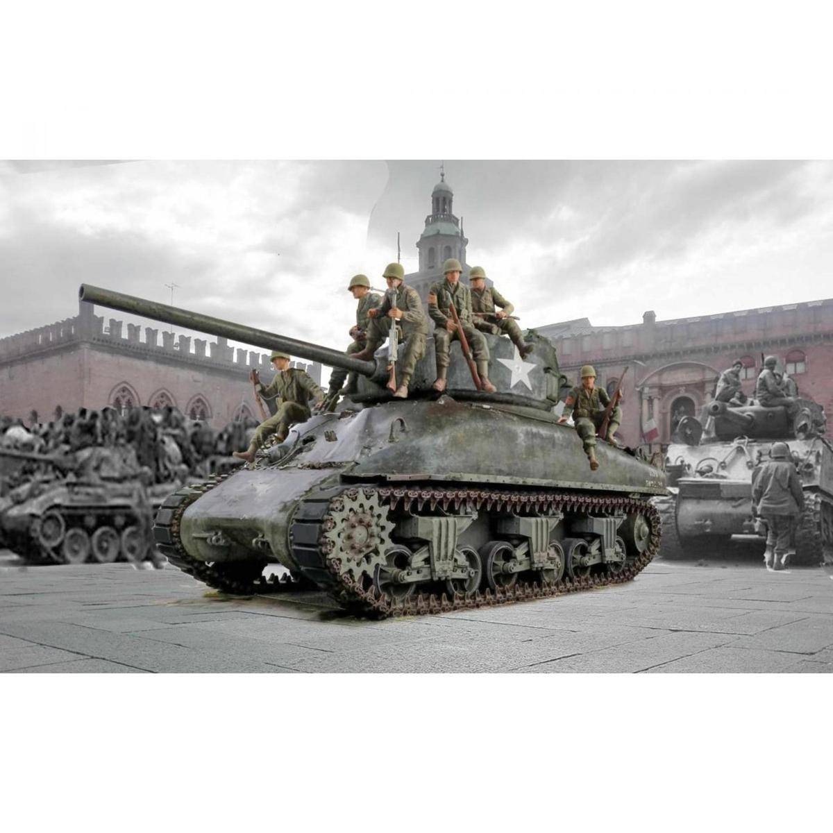 510006568 - 1:35 M4A1 Sherman with U.S. Infantry