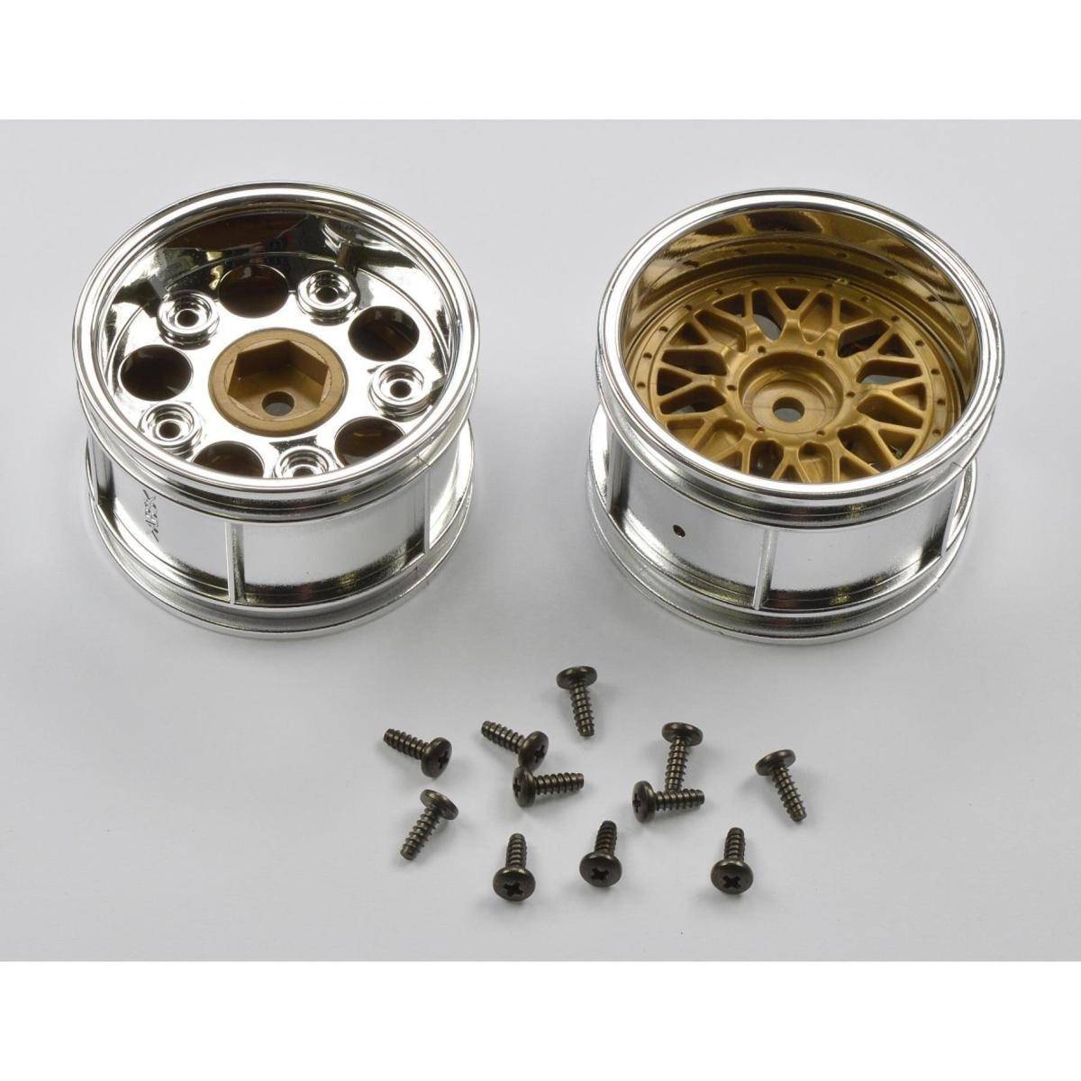 50549 - 1:10 Felgen (2) Chromgold 2-teilig 30mm