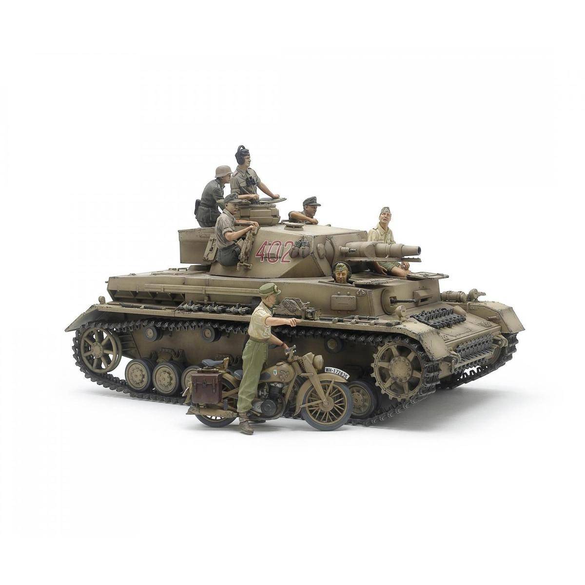 300025208 - 1:35 Dt. PzKpfw.IV Ausf.F m. Krad DAK