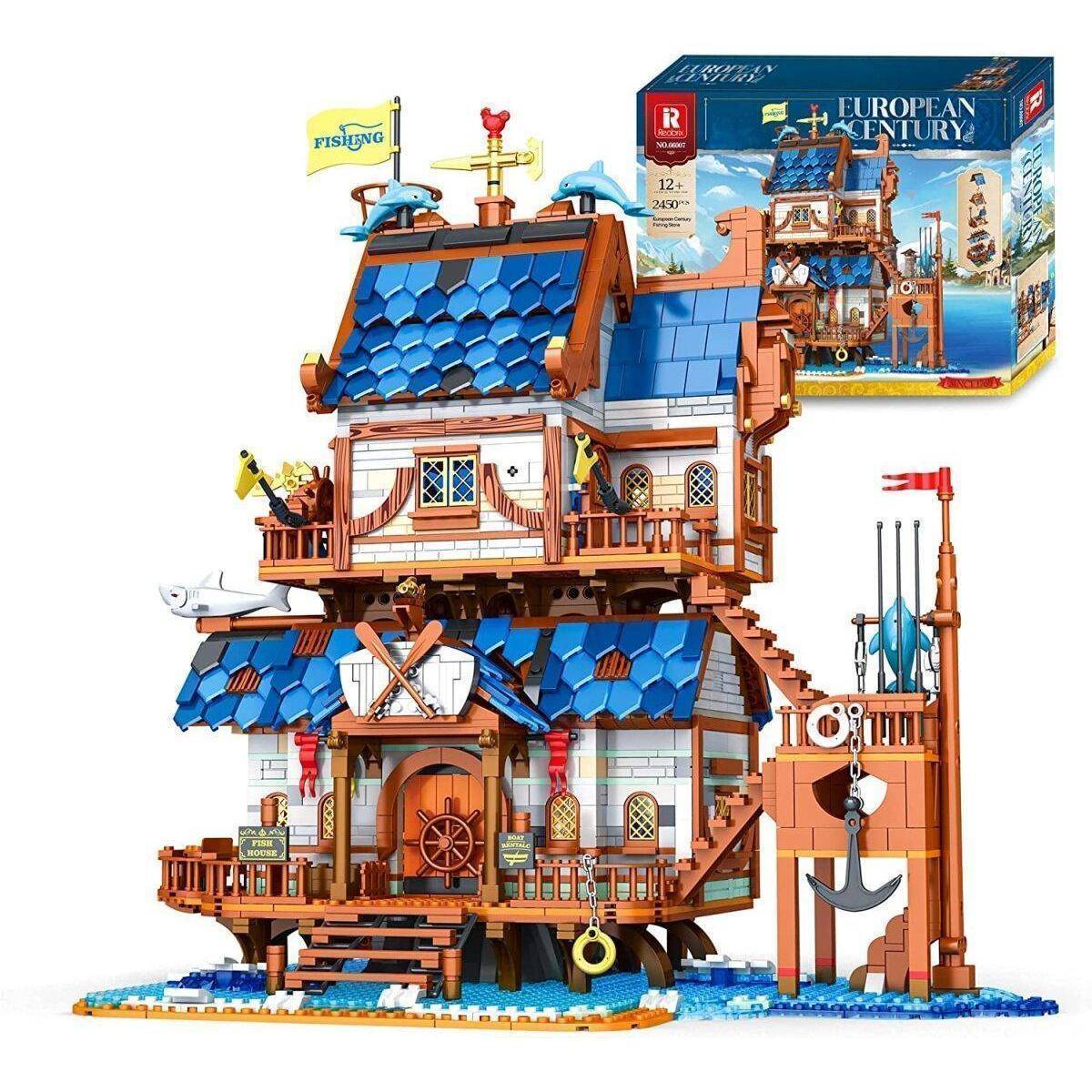 66007 - Reobrix Mittelalterlicher Angelladen Bootshaus