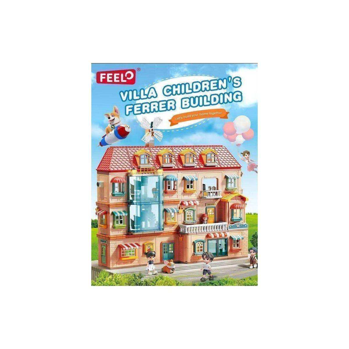 FL1804 - 1804 Puppenhaus: große Traumvilla - große Klemmbausteine