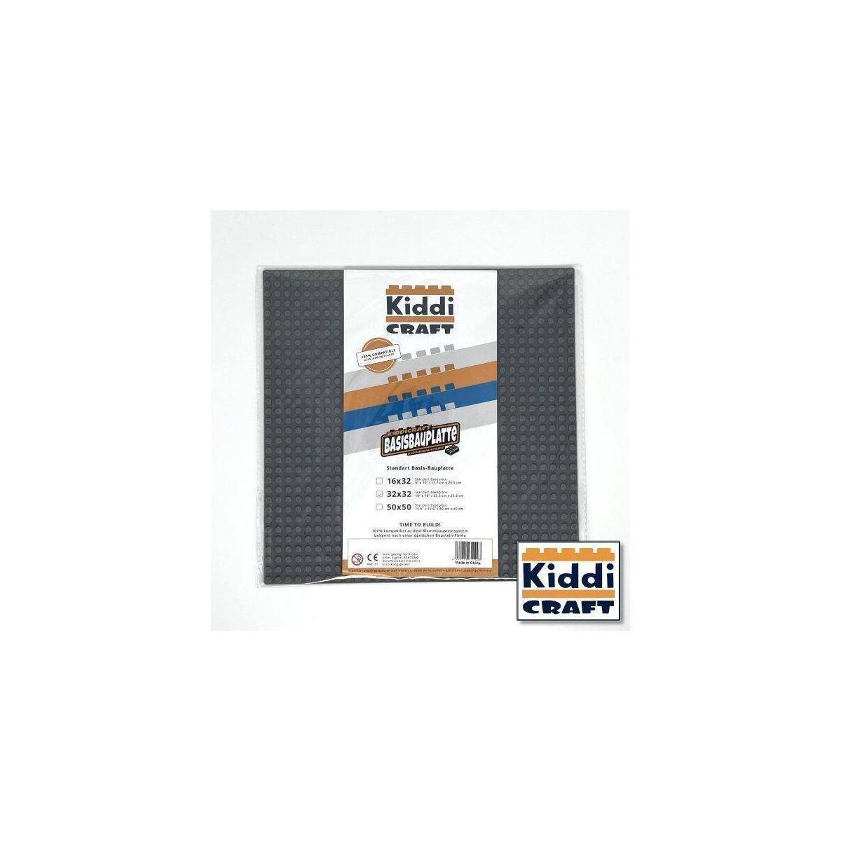 KC32DG - Baseplate 32 x 32 Noppen (25,5 x 25,5cm) Dunkelgrau
