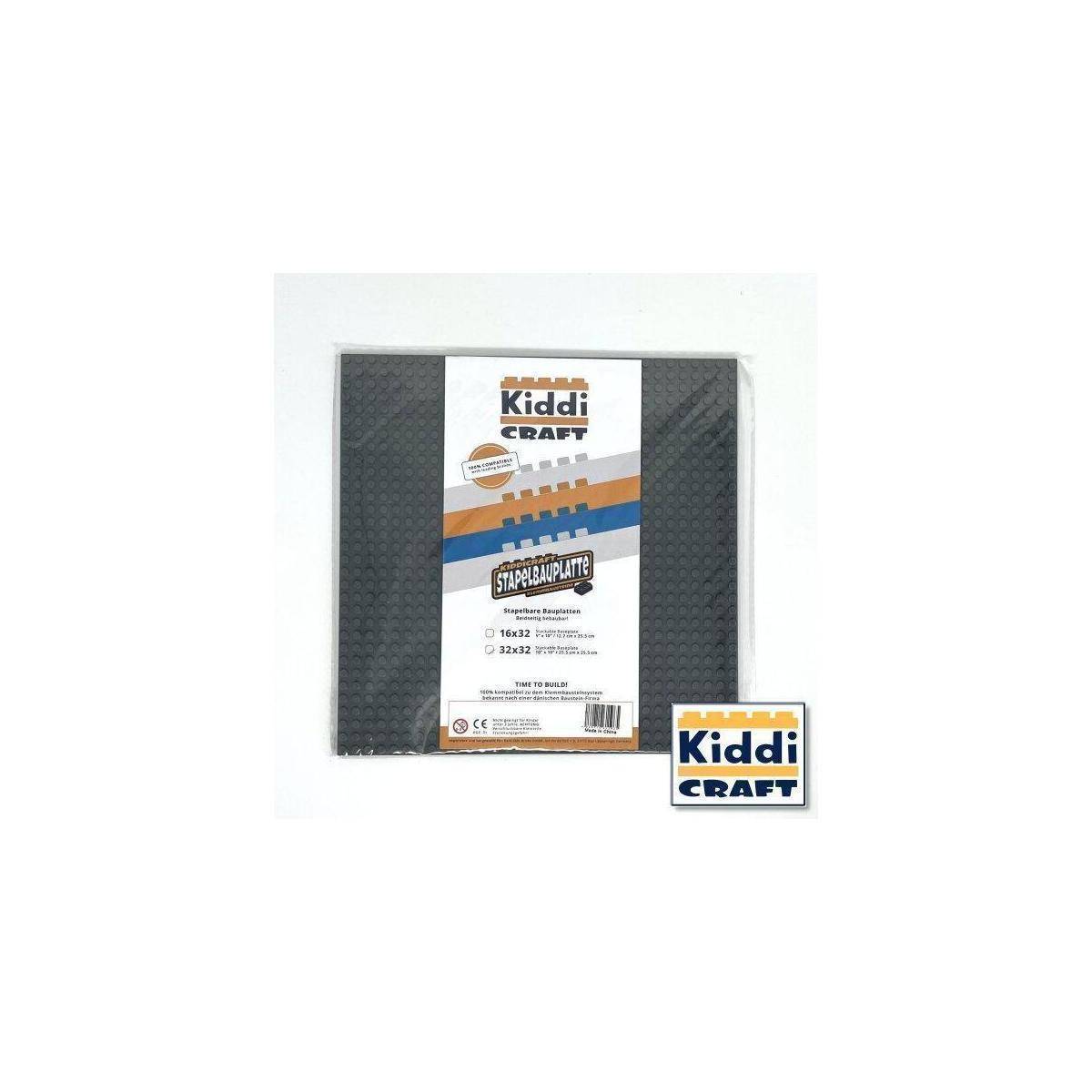 KC32DGSA - Stackable Baseplate 32 x 32 Noppen (25,5 x 25,5cm) Dunkelgrau