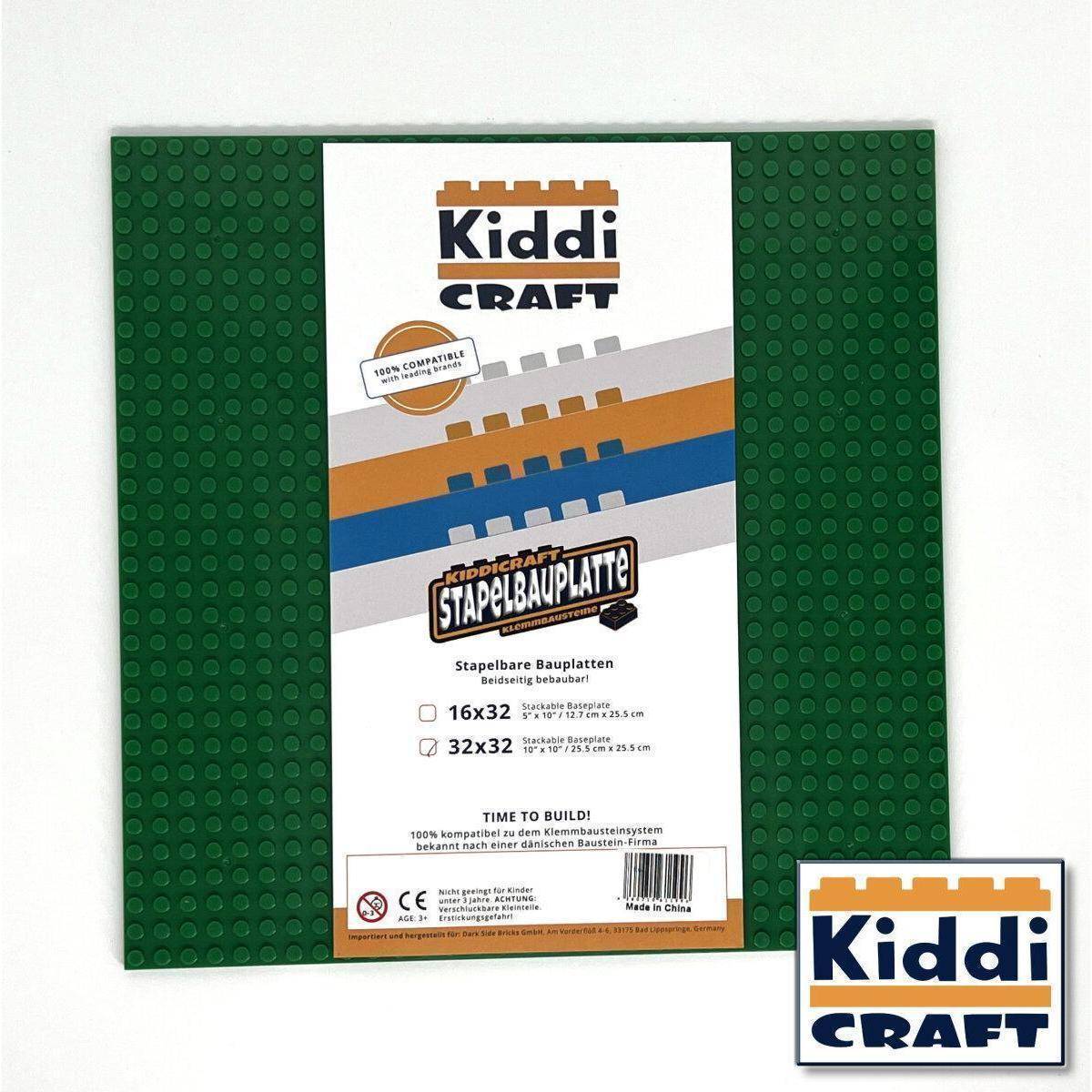 KC32GSA - Stackable Baseplate 32 x 32 Noppen (25,5 x 25,5cm) Grün