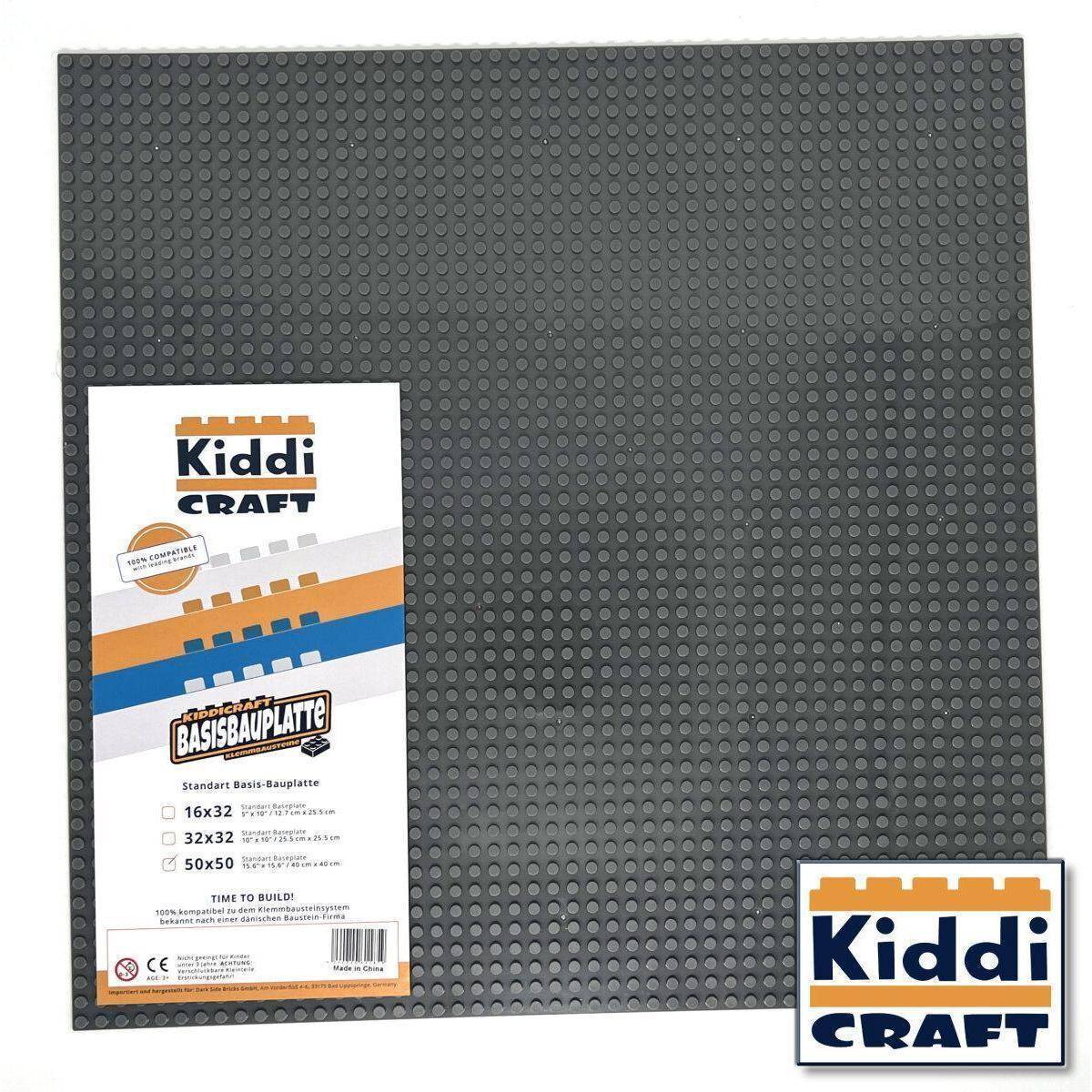 KC50DG - Baseplate 50 x 50 Noppen (40 x 40cm) Dunkelgrau