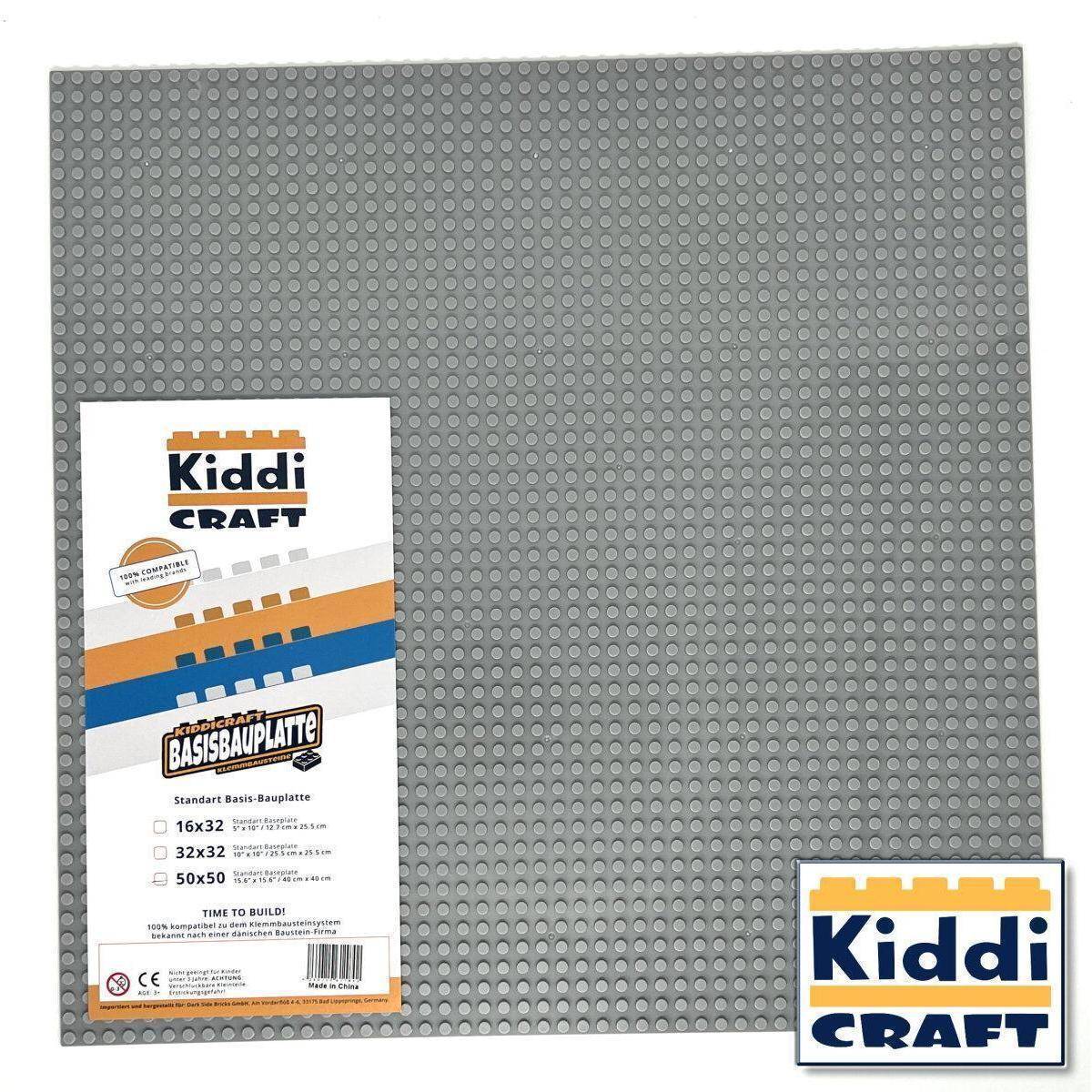 KC50LG - Baseplate 50 x 50 Noppen (40 x 40cm) Hellgrau