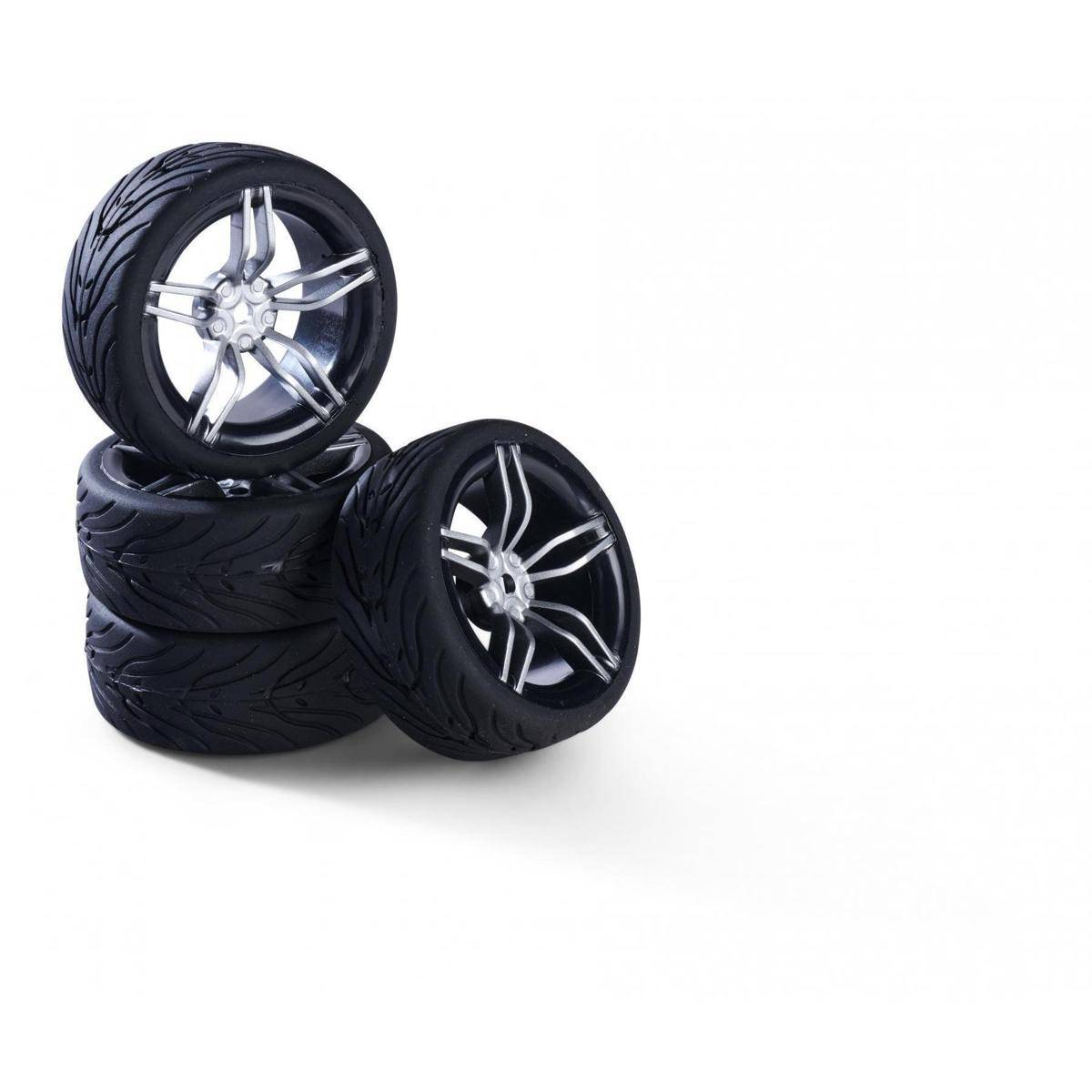 900173 - 1:10 Räderset(4) Design 10Sp.silber 26mm