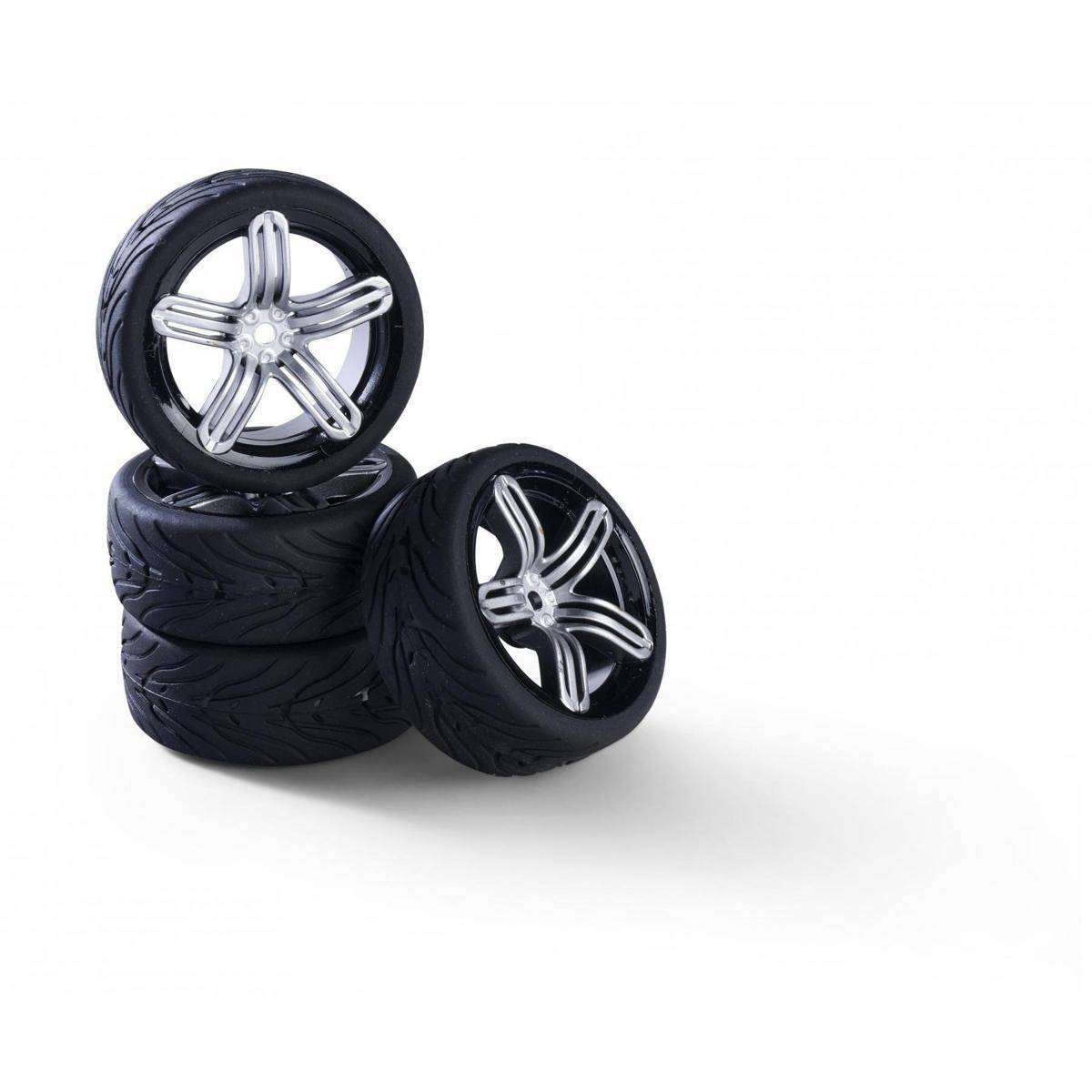 900178 - 1:10 Räderset (4) 6S Style silb.26mm3mm