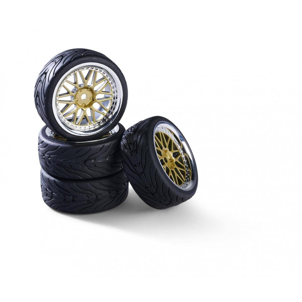 500900181 - 1:10 Räderset(4) Y-Design1 goldchr.26mm