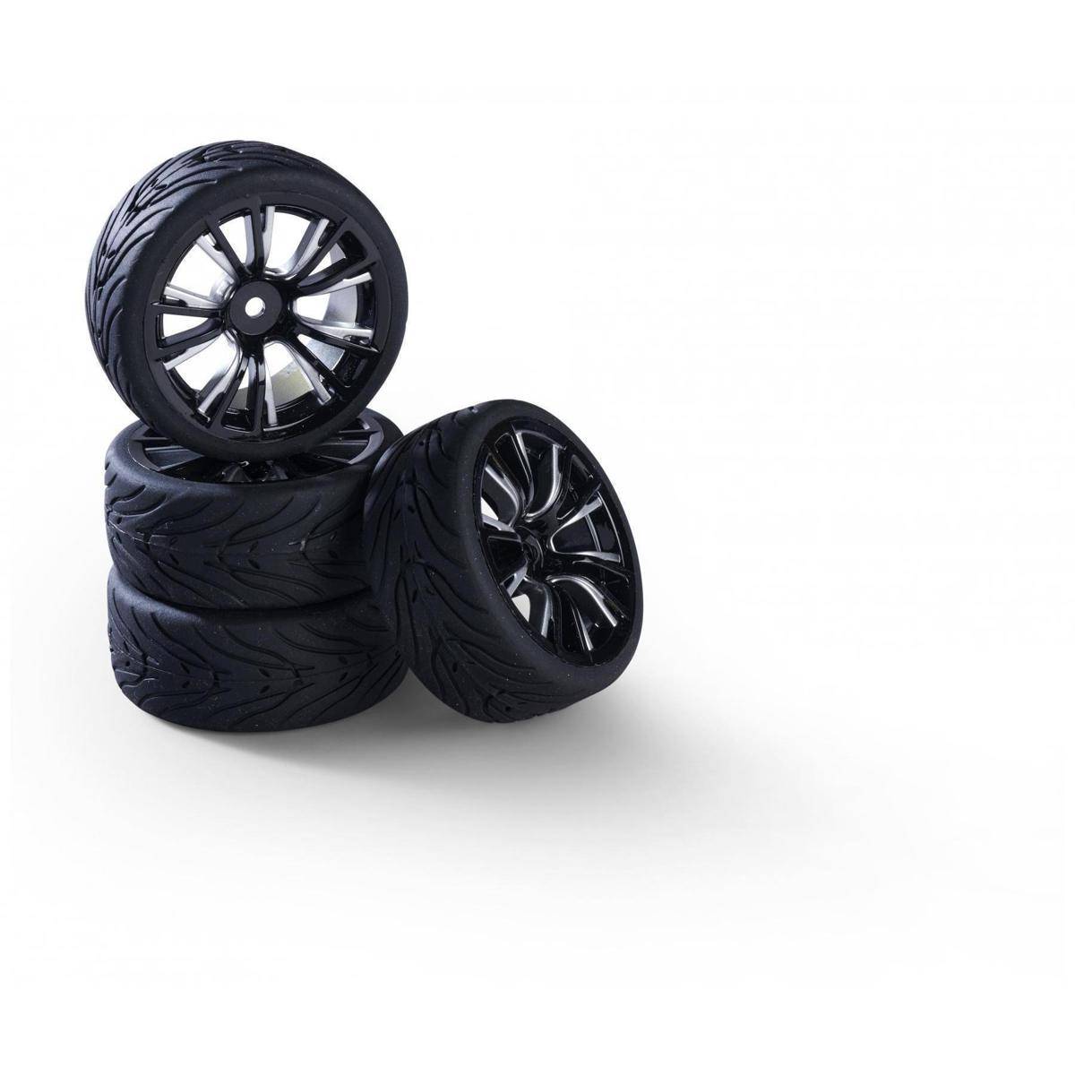 900182 - 1:10 Räderset(4) M-Design silbschw.26mm