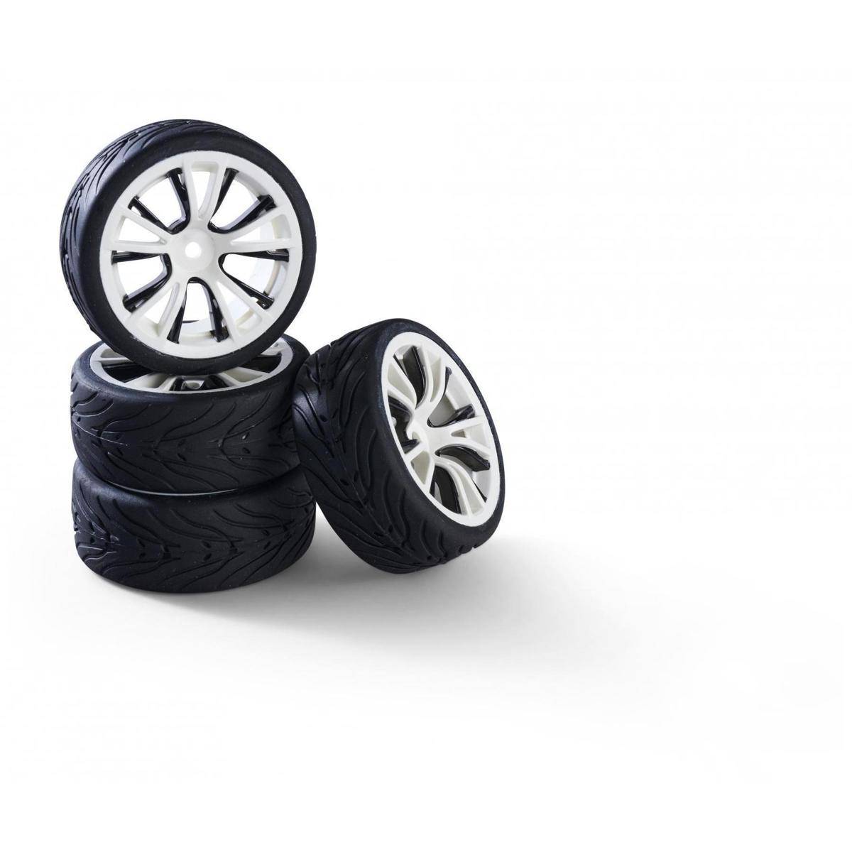 900183 - 1:10 Räderset(4) M-Design weisschw.26mm