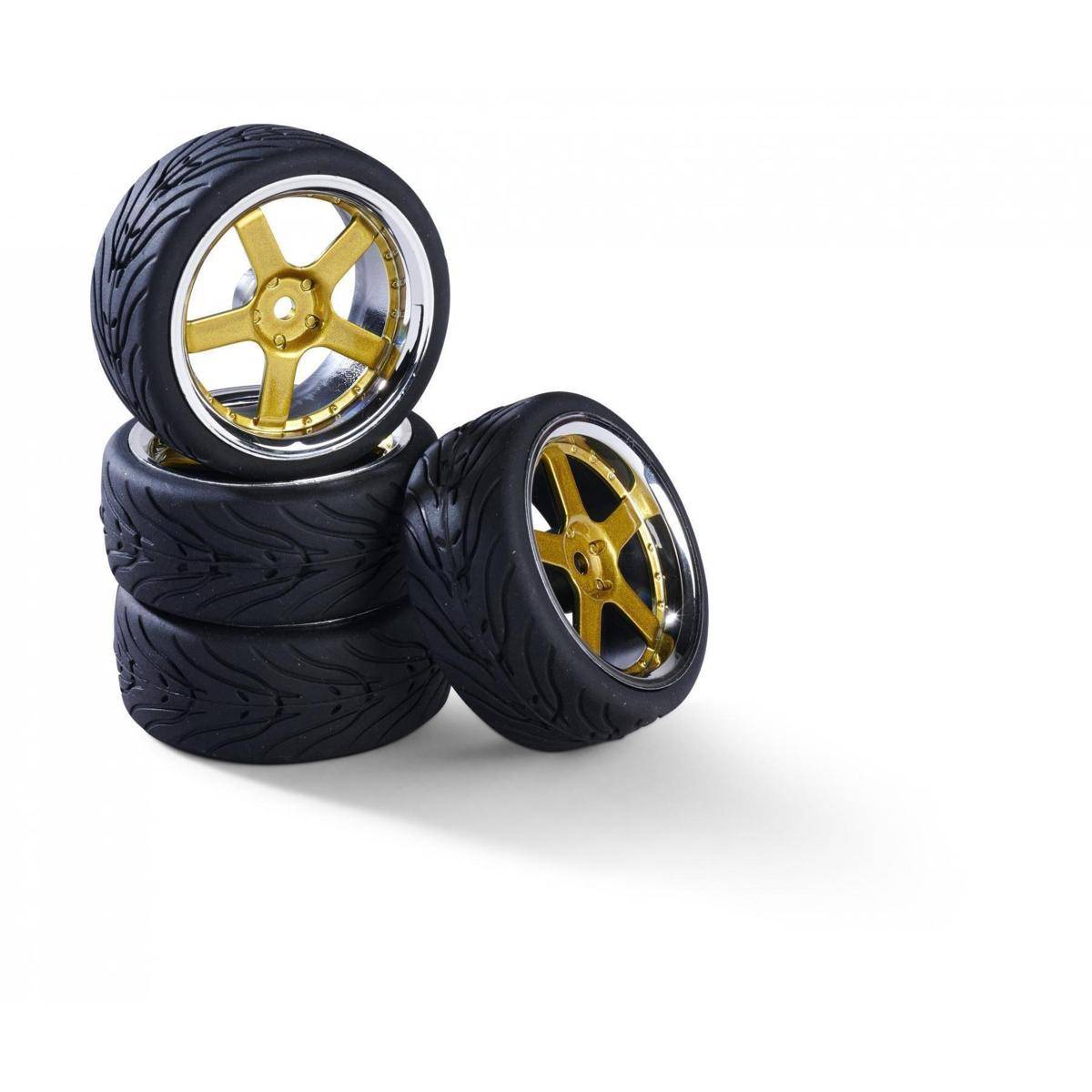 500900189 - 1:10 Räderset (4) Design 5Sp. chr.gold