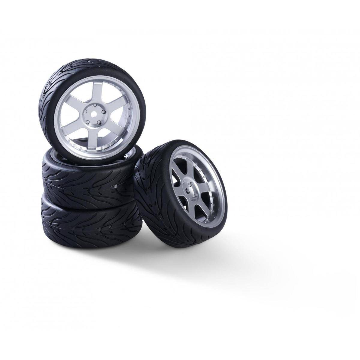 500900192 - 1:10 Räderset (4) Design 6Sp.silber 26mm