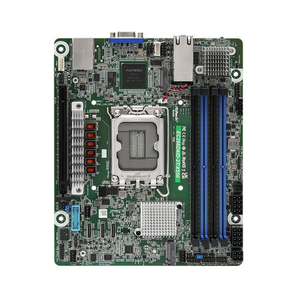 ASRock Mainboard EC266D4ID-2T/X550 mini-ITX Sockel 1700 DDR5-only Single