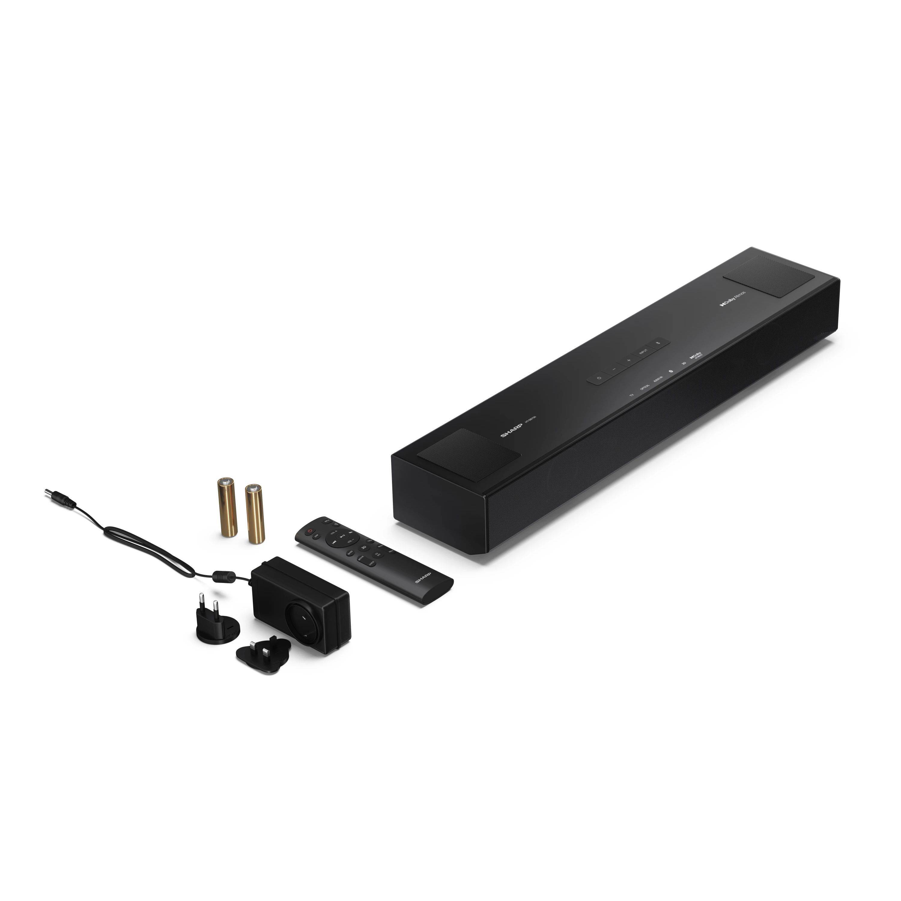 SHARP HT-SB700 – Dolby Atmos Soundbar (2.0.2) mit Bluetooth 5.3 & HDMI eARC – 140W Spitzenleistung, Nachtmodus