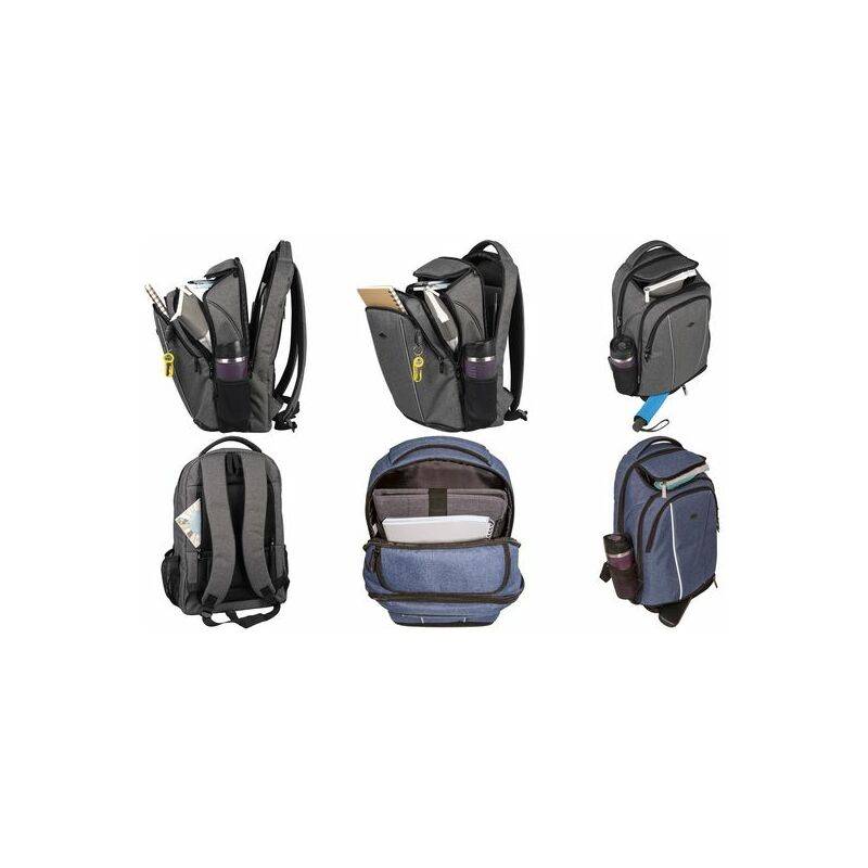 WEDO Notebook-Rucksack Denim mit Komfortausstattung, blau