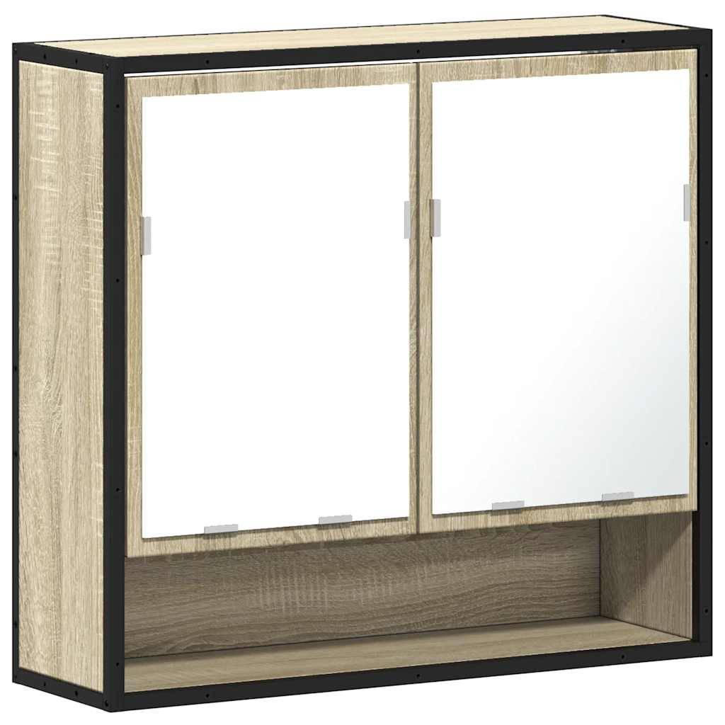 vidaXL Bad-Spiegelschrank Sonoma-Eiche 65x20x60 cm Holzwerkstoff