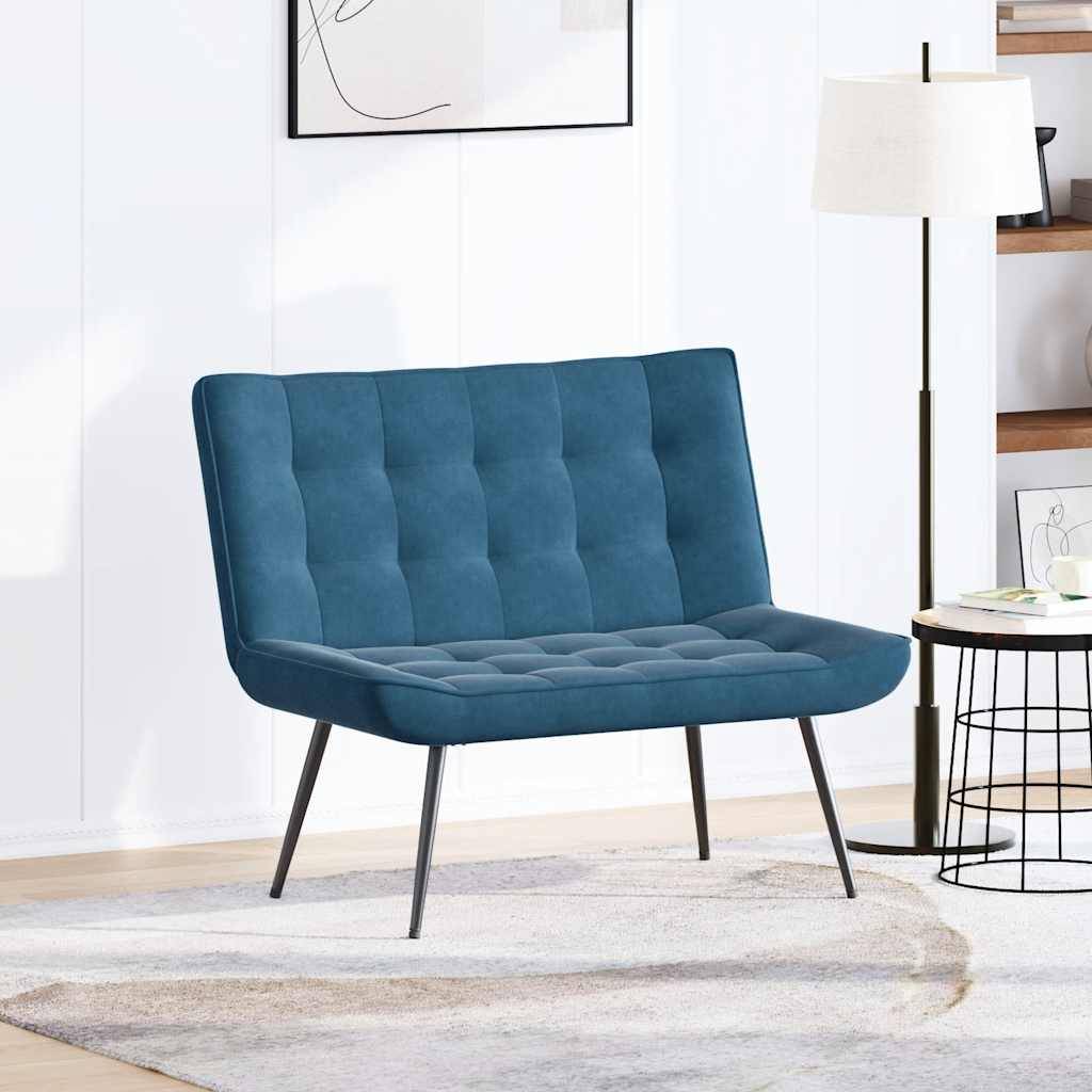 vidaXL Sitzbank Blau 110x74x84 cm Samt