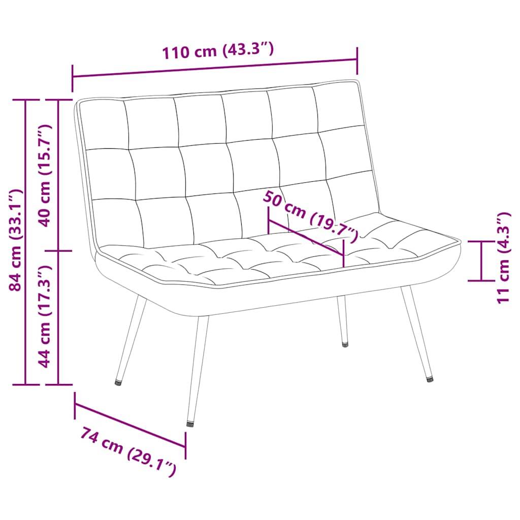 vidaXL Sitzbank Blau 110x74x84 cm Samt