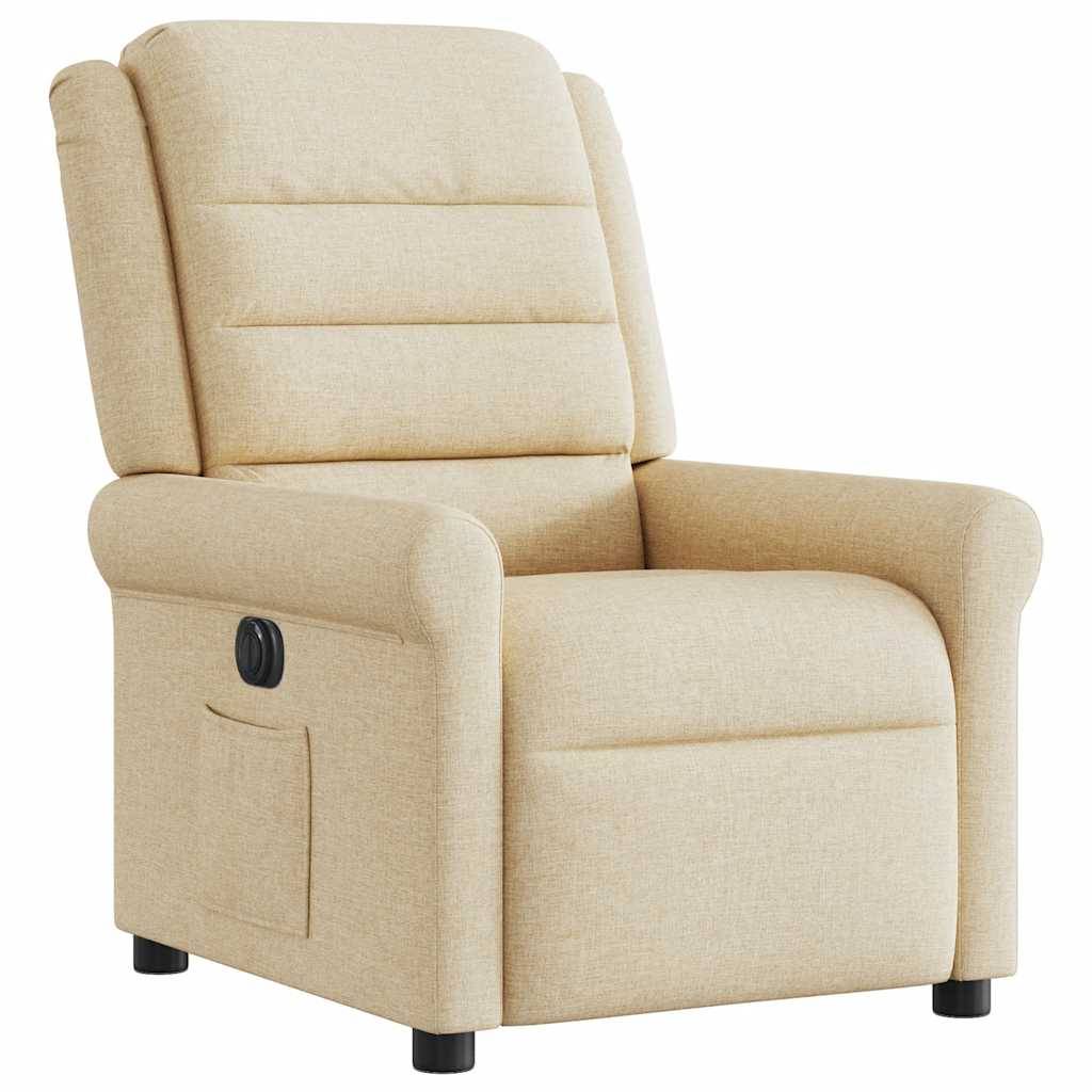 vidaXL Relaxsessel Elektrisch Creme Stoff