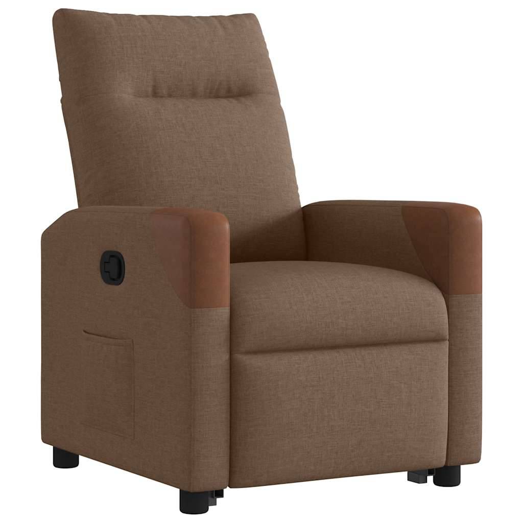 vidaXL Relaxsessel mit Aufstehhilfe Braun Stoff